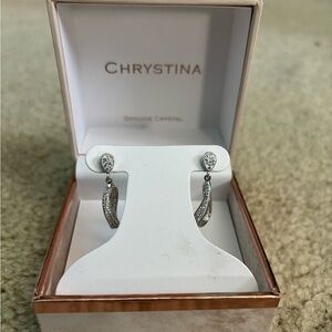 Silver Crystal Earrings